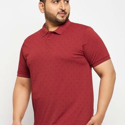 AUXAMIS Men Printed Polo Collar Pockets T-shirt-image-87