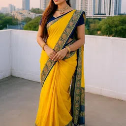 VILLE FASHION Woven Design Zari Art Silk Kanjeevaram Saree-picture-29