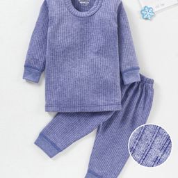 Bodycare Full Sleeves Thermal Set - Blue-image-80