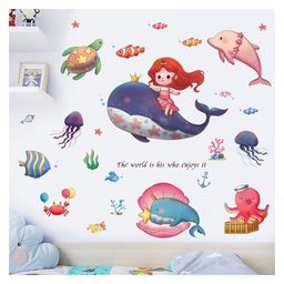 Jaamso Royals 3D Dolphin Whale Shark Underwater Creature Kids Room Decor Wall Sticker-picture-17