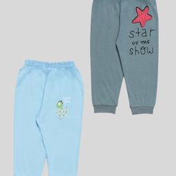 Tiny Hugs Cotton Pack Of 2 Star Of The Show Text & Baby Dinosaur Printed Pajamas - Multi Colour-image-19
