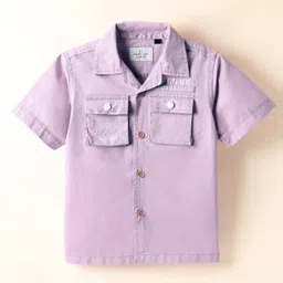 Ruff Twill Woven Solid Colour Shirt - Lilac-picture-48