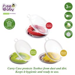 beebaby Bee Baby Fruit Shape Soft Silicone Teethers Combo with Carrying Case Pack of 3 - Multicolour image 2
