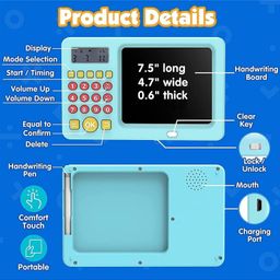 ADKD 2 in 1 Electric Math Calculator Toy Tablet with LCD Screen for Kids, Multifunctional Writing and Drawing Tablet Digital Early Education Device for Kids- Color May Vary image 2