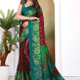 SUPERLAXMI Tie and Dye Pure Chiffon Saree-11
