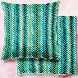 ArtzFolio Multicoloured Set of 2 Square Cushion Covers-19