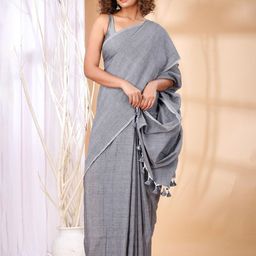 SRILOK Solid Pure Cotton Khadi Saree-image-72