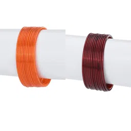 1ST TIME Set Of 24 Orange Alloy Bangles-picture-3