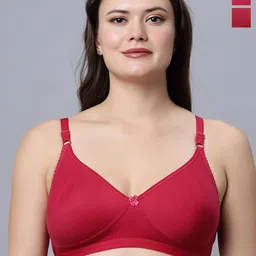 In Care Women Pack of 2 Full Coverage Non Padded Solid T-shirt Bra-picture-18