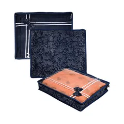 Aura Navy Blue & White 3 Pieces Printed Multi-Utility Organisers-picture-19
