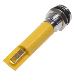 RS PRO Yellow Panel Mount Indicator, Mounting Hole Size 8 mm, Termination Type Solder Tab, IP Rating IP67, Model No 211538 image 3