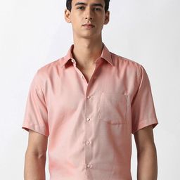 Van Heusen Men Solid Spread Collar Pure Cotton Formal Shirt-picture-16