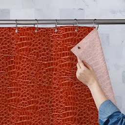 ArtzFolio Brown Printed Water Proof Shower Curtain-38