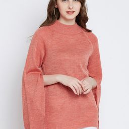 Marie Claire Women Peach-Coloured Solid Pullover-image-57