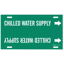 BRADY Pipe Marker Chilled Water Supply Green & White for 10 to 381 mm(15 Inch) Outer Diameter Pipe, 5LEN5-image-71
