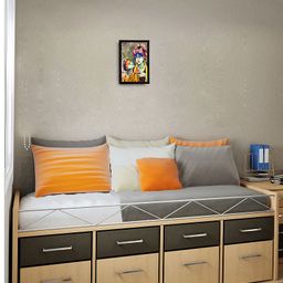 eCraftIndia Multicoloured Radha & Krishna Satin Matt Textured UV Framed Wall Painting-18