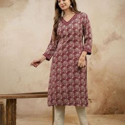 PURSHOTTAM WALA Women Ethnic Motifs Printed Asymmetric Kurta-image-26