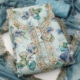SHADOW & SAINING Printed Semi-Stitched Dress Material-image-74