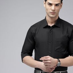 Park Avenue Slim Fit Textured Pure Cotton Formal Shirt-image-17