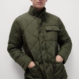 Marks & Spencer Men Longline Quilted Jacket-image-15
