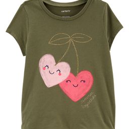 Carter's  Heart Cherries Jersey Tee - Olive Green-image-13