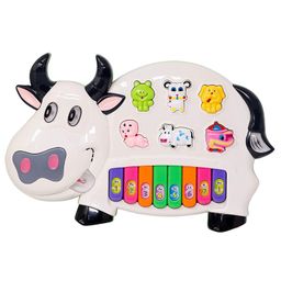 AKN TOYS Musical Cow Piano Toy with Flashing Light & Sound for Kid, Early Development Musical Toy  - Colour may Vary-28