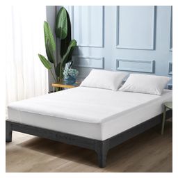 Divine Casa Water Proof Terry Cotton Mattress Protector Noiseless Soft Breathable Fit on Mattress for Pets Kids 5" x 6" - White-image-27