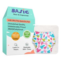 Superbottoms BASIC Washable & Reusable Cloth Diapers, Quick dry high absorption Diapers for Baby (3m-3y)-14