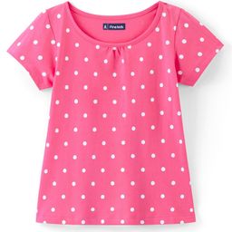 Pine Kids 100% Cotton Knit Half Sleeves Top Polka Dot Print - Pink-image-19