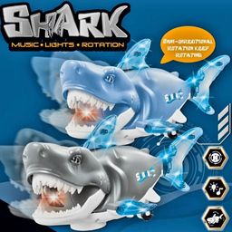 Sanjary battery operator Musical Shark Toy with Light and Music Animal Simulation Model Bump and Go Action Toy for Kids -Color May Vary-23