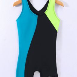 LOBSTERSleeveless Legged Swimsuit with Text Print -Neon Green-picture-7