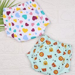 Mom's  Home Cotton Unisex Baby Padded Underwear -Lion & Car- (12-24M) Pack Of 2-28