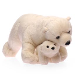 Wild Republic Mom & Baby Polar Bear Huggable Soft Toy - Length 37 cm-20