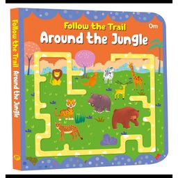 Board Book: Follow the Trail Around the Jungle- Activity Book for Children, English-12