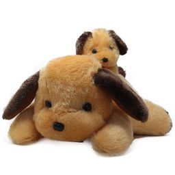 Tickles Dog with Baby Stuffed Soft Plush Animal Toy for Kids Baby Boys & Girls Birthday Gifts (Length 48 cm Color: Brown)-image-9
