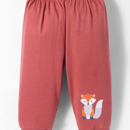 Tango Interlock Knit Full Length Lounge Pant With Fox Print - Light Red-picture-17