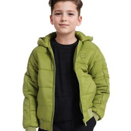Rare Ones Full Sleeves Brand Name Patch Detailed Hooded Jacket - Fluorescent Green-picture-41