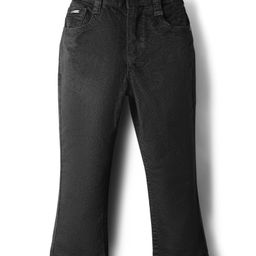 Noddy Solid Bell Bottom Boot Cut Pant - Black-image-70
