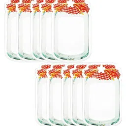 Birthday Popper Red Mason Jar Zip-Lock Pouch | Pack of 10; Medium | Reusable, Leak-Proof Stand-Up Food Storage Bag | Airtight Seal Ziplock Pouches as Birthday Return Gifts-picture-27