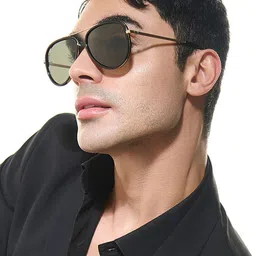 Vincent Chase Unisex Aviator Sunglasses with Polarised and UV Protected Lens image 2