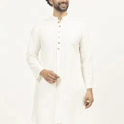 LELA Printed Band Collar Straight Kurta-image-55