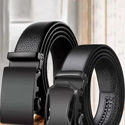 The Roadster Lifestyle Co Set Of 2 Textured Formal Belts-image-55