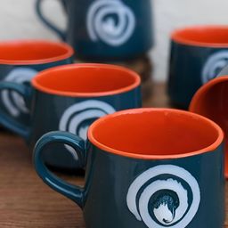 Clay Karma Set Of 6 Printed Ceramic Dishwasher Safe Cups-13