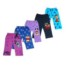 BAESD Infants Pack Of 5 Printed Mid Rise Track Pants-21