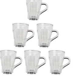 Somil Clear Glass Coffee & Tea Cup / Mug (100 Ml), Enjoy Your Drink in Style, 7 X 9.5 X 9.5 Cm, Pack of 6-image-76