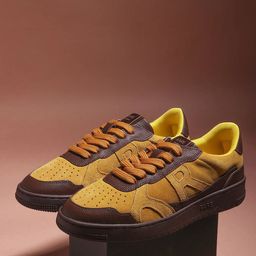 RARE RABBIT Men Colourblocked Round Toe Leather Sneakers-70
