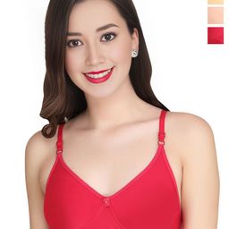 Liigne Women Pack of 3 Solid Full Coverage Non Padded Non-Wired Regular Everyday Bra-picture-18