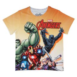 Marvel by Wear Your Mind Boys Orange & White Printed Round Neck T-shirt-image-72