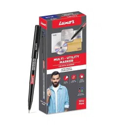 Luxor 1236 CD/DVD/OHP Fine Tip Black Permanent Marker (Pack of 20)-45