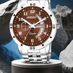 Abrexo Men Dial & Stainless Steel Bracelet Style Straps Analogue Watch-image-57